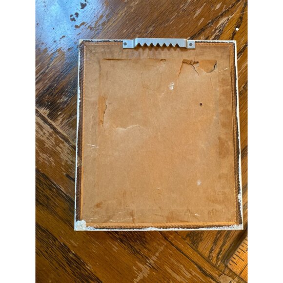 Small Vintage White Ornate Rectangular Mirror With Decorative Frame - Picture 4 of 4